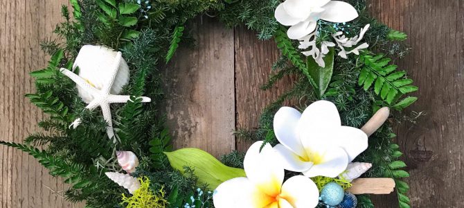 夏のリース作り 夏のリース作り